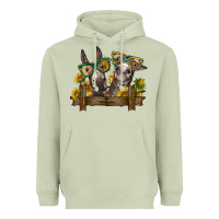 Matcha 2 donkeys with sunflowers Heavyweight Hoodie - BarkalooDesign