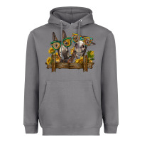 Storm 2 donkeys with sunflowers Heavyweight Hoodie - BarkalooDesign