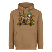Toasted Coconut 2 donkeys with sunflowers Heavyweight Hoodie - BarkalooDesign