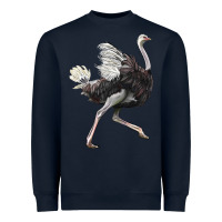 Navy Ostrich Heavyweight Sweatshirt - LillyAllenDesigns