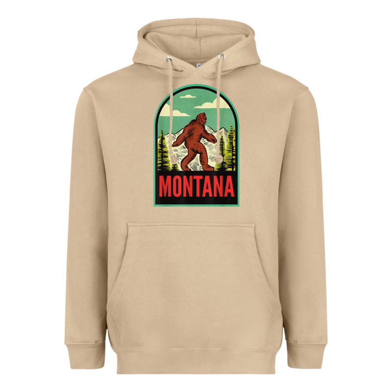 Montana Vintage Bigfoot Travel Heavyweight Hoodie by longCreatives | Teevron