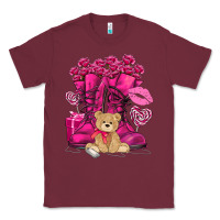 Burgundy Army boots Valentine's Day Classic Tee - HowdyJamesFarm