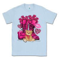 Dusty Blue Army boots Valentine's Day Classic Tee - HowdyJamesFarm
