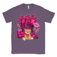Lavender Army boots Valentine's Day Classic Tee - HowdyJamesFarm