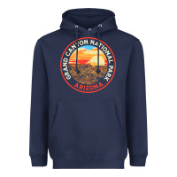 Navy Vintage Grand Canyon National Park Retro 80s Graphic Heavyweight Hoodie - longCreatives