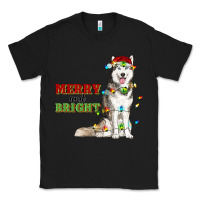 Black Merry And Bright Husky Classic Tee - RanaPortraitStore