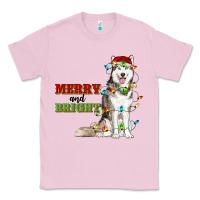 Bubblegum Pink Merry And Bright Husky Classic Tee - RanaPortraitStore