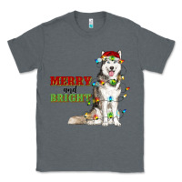 Charcoal Heather Merry And Bright Husky Classic Tee - RanaPortraitStore