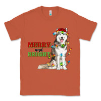 Copper Merry And Bright Husky Classic Tee - RanaPortraitStore