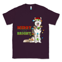 Plum Merry And Bright Husky Classic Tee - RanaPortraitStore