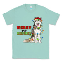 Seafoam Merry And Bright Husky Classic Tee - RanaPortraitStore