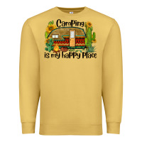 Antique Gold camping is my happy place caravan Premium Sweatshirt - BarkalooDesign