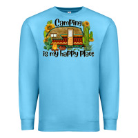 Ocean Blue camping is my happy place caravan Premium Sweatshirt - BarkalooDesign