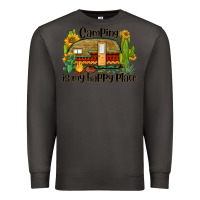 Smoke camping is my happy place caravan Premium Sweatshirt - BarkalooDesign