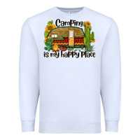 White camping is my happy place caravan Premium Sweatshirt - BarkalooDesign