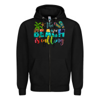 Black the beach is calling Zipper Hoodie - Artiststas