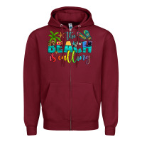 Burgundy the beach is calling Zipper Hoodie - Artiststas