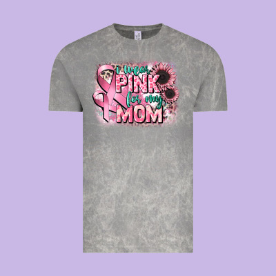 I Wear Pink For My Mom Vintage Tee Designed By Cowgirlartshop