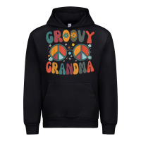 Black groovy grandma retro 70s peace sign design grandmother Urban Hoodie - longCreatives