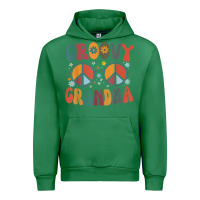 Emerald groovy grandma retro 70s peace sign design grandmother Urban Hoodie - longCreatives