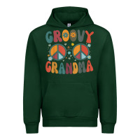 Forest Green groovy grandma retro 70s peace sign design grandmother Urban Hoodie - longCreatives