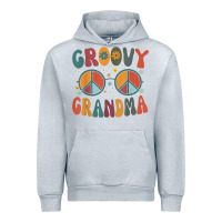 Heather Grey groovy grandma retro 70s peace sign design grandmother Urban Hoodie - longCreatives