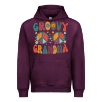 Mauve Wine groovy grandma retro 70s peace sign design grandmother Urban Hoodie - longCreatives