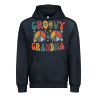 Navy groovy grandma retro 70s peace sign design grandmother Urban Hoodie - longCreatives