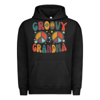 Pigment Black groovy grandma retro 70s peace sign design grandmother Urban Hoodie - longCreatives