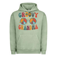 Pigment Oil Green groovy grandma retro 70s peace sign design grandmother Urban Hoodie - longCreatives
