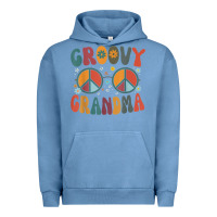 Pigment Pebble Blue groovy grandma retro 70s peace sign design grandmother Urban Hoodie - longCreatives
