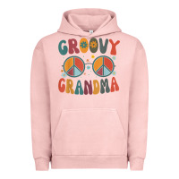 Pigment Salmon groovy grandma retro 70s peace sign design grandmother Urban Hoodie - longCreatives