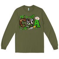 Army Green St. Patrick's Day CNA Long Sleeve Tee - OliviaCreatesArt