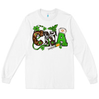 White St. Patrick's Day CNA Long Sleeve Tee - OliviaCreatesArt