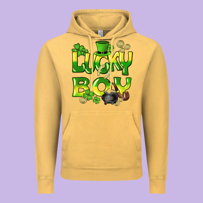 Lucky Boy St. Patrick's Day Vintage Hoodie Designed By Howdyjamesfarm