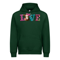 Forest Green love with guernsey cow Urban Hoodie - AdoDesignShop