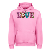 Fuchsia Pink love with guernsey cow Urban Hoodie - AdoDesignShop