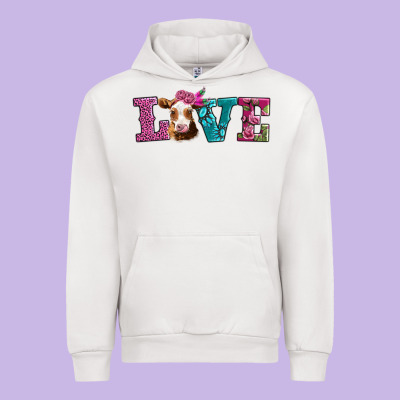 Love With Guernsey Cow Urban Hoodie Designed By Adodesignshop