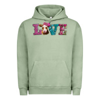 Pigment Oil Green love with guernsey cow Urban Hoodie - AdoDesignShop