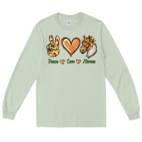 Matcha Peace Love Horses Long Sleeve Tee - Jasminsmagicworld