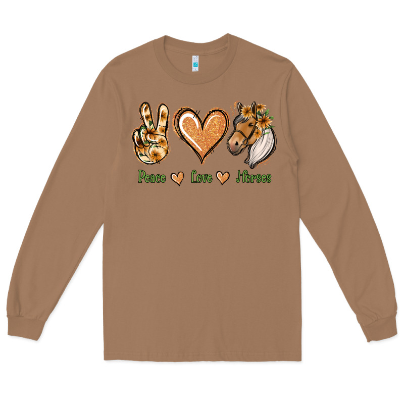 Peace Love Horses Long Sleeve Tee by Jasminsmagicworld | Teevron