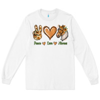 White Peace Love Horses Long Sleeve Tee - Jasminsmagicworld