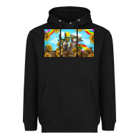 Black 2 donkeys sunflower Heavyweight Hoodie - BarkalooDesign