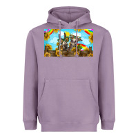 Lavender 2 donkeys sunflower Heavyweight Hoodie - BarkalooDesign