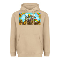 Mushroom 2 donkeys sunflower Heavyweight Hoodie - BarkalooDesign