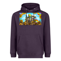 Plum 2 donkeys sunflower Heavyweight Hoodie - BarkalooDesign
