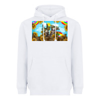 White 2 donkeys sunflower Heavyweight Hoodie - BarkalooDesign
