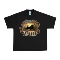 Black Keep it wild western bull Urban Heavy Tee - HowdyJamesFarm