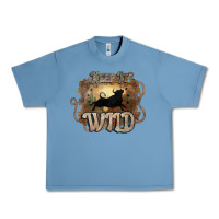 Pebble Blue Keep it wild western bull Urban Heavy Tee - HowdyJamesFarm