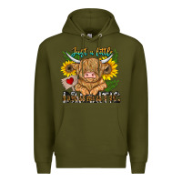 Army Green just a little dramatic Premium Hoodie - CowhideDigitalArt